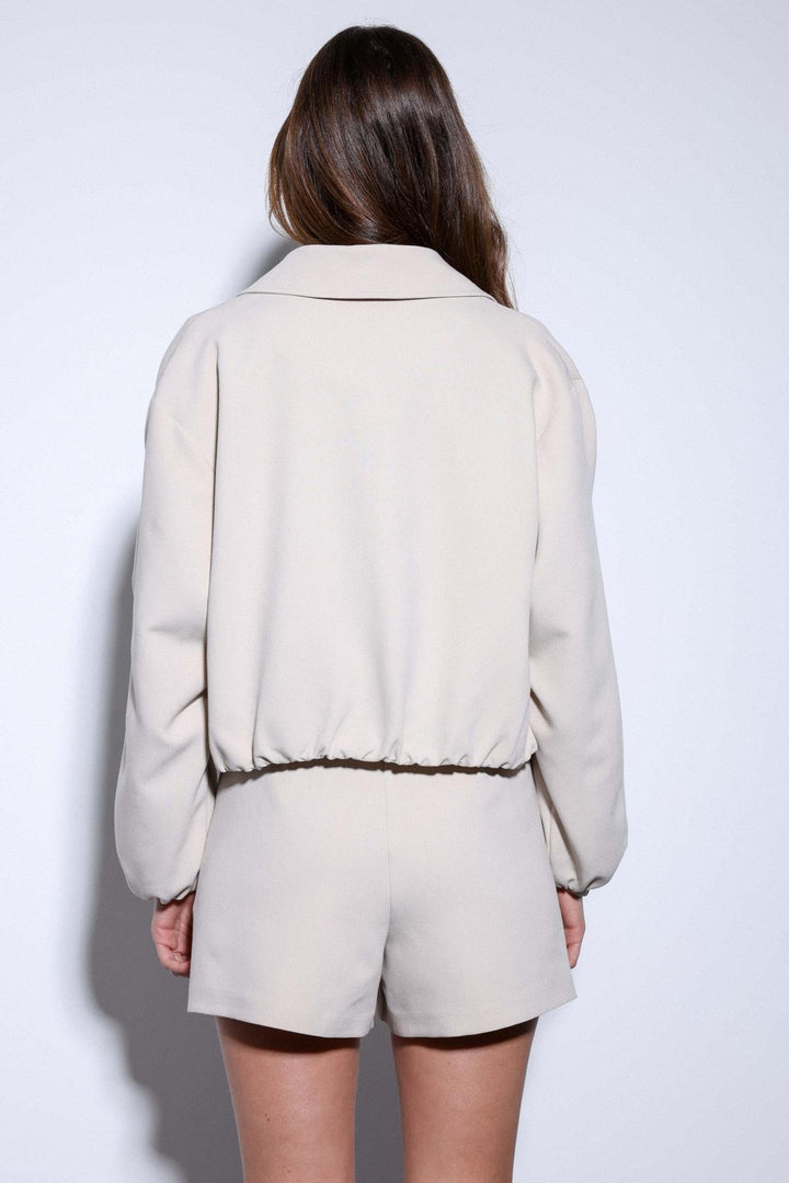 ANT Antioch Stone Zip Bomber Women's Jacket - Bury