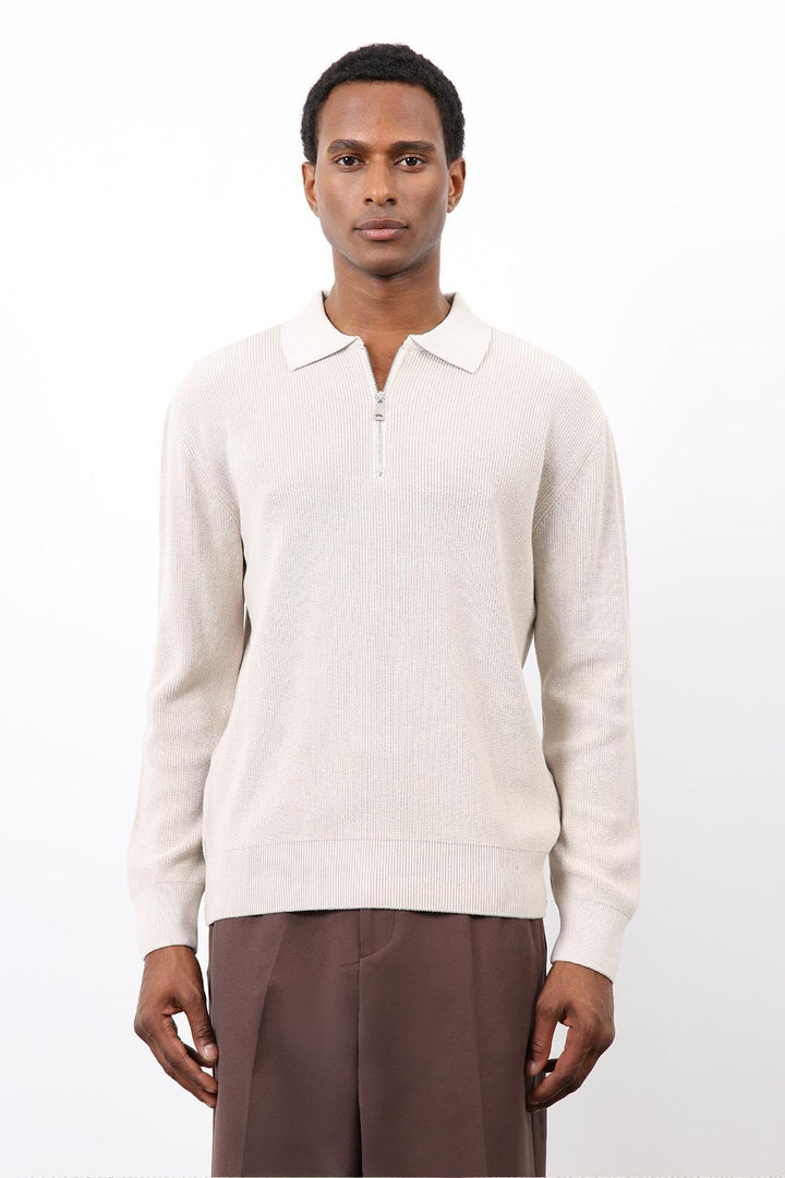 ANT Antioch Taş Fermuarlı Erkek Triko Kazak - Nichelino