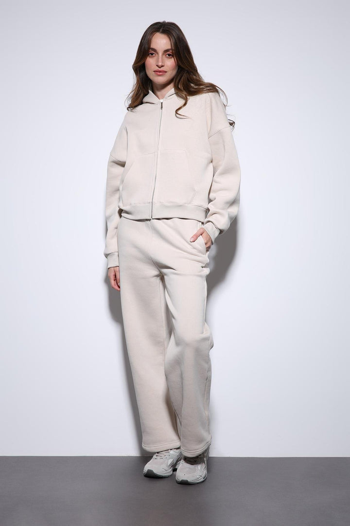 ANT Antioch Stone Zippered Hooded Women's Sweatshirt - Bryan