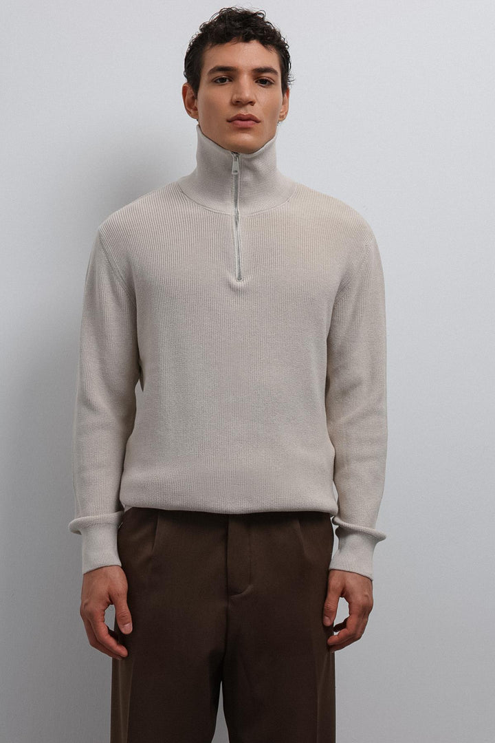 ANT Antioch Stone Zippered Knit Men's Sweater - Gandía