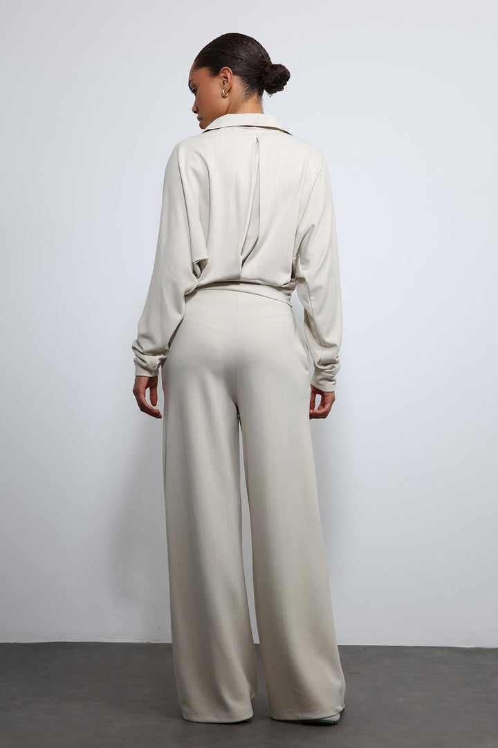 ANT Antioch Stone Wide Leg Striped Tracksuit - Mauldin