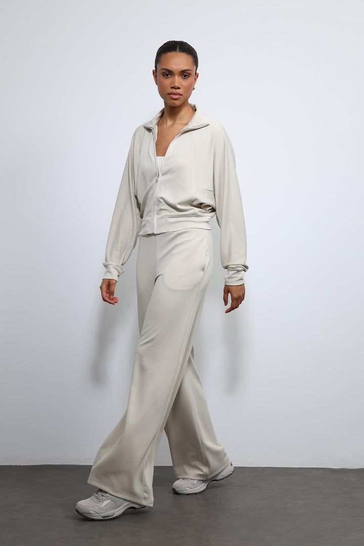 ANT Antioch Stone Wide Leg Striped Tracksuit - Mauldin