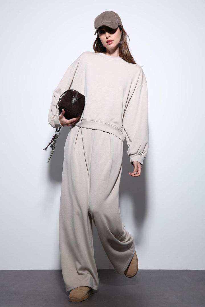 ANT Antioch Stone Wide Leg Relaxed Women's Suit - Gela