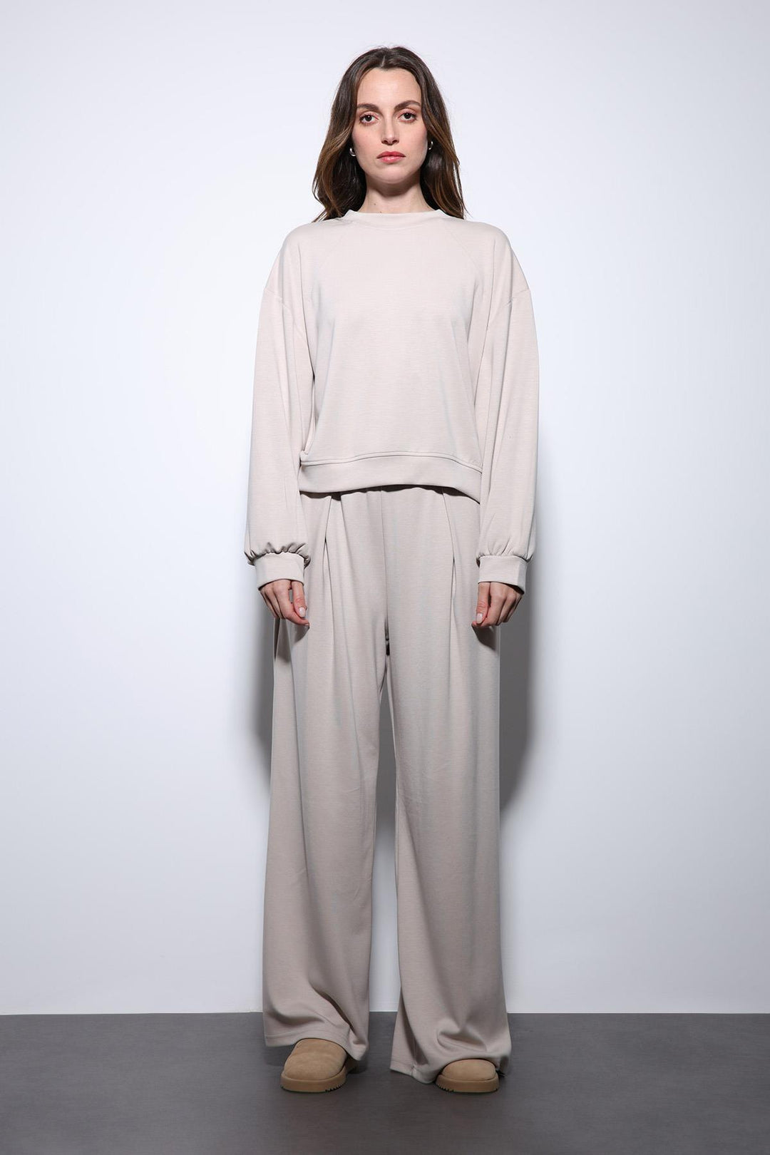 ANT Antioch Stone Wide Leg Relaxed Women's Suit - Gela