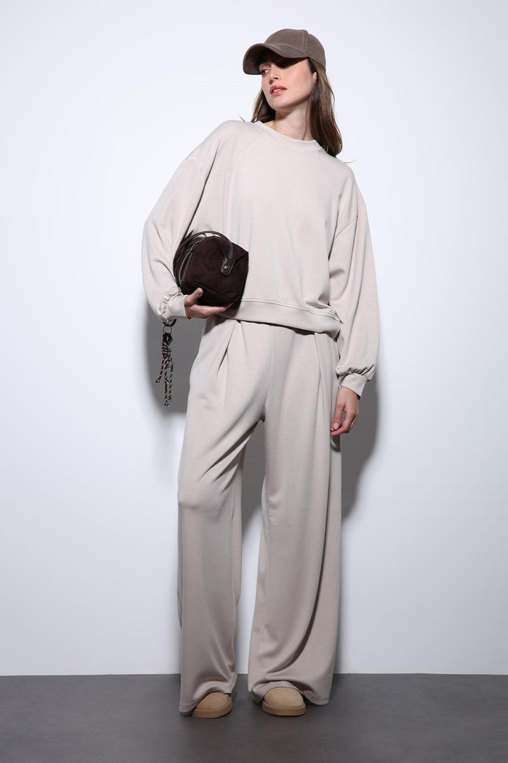 ANT Antioch Stone Wide Leg Relaxed Women's Suit - Gela