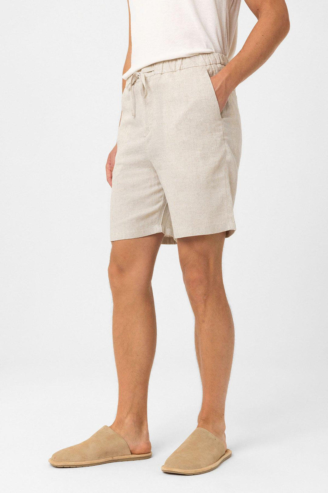ANT Antioch Stone Linen Blend Men's Shorts - East Lansing