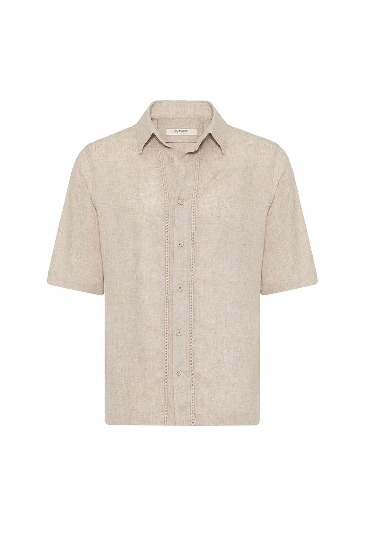 ANT Antioch Stone Linen Blend Relaxed Fit Men's Shirt - Southaven