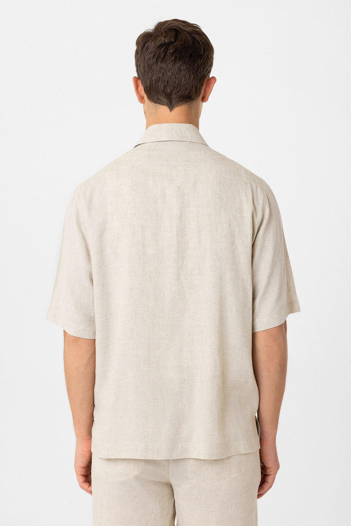 ANT Antioch Stone Linen Blend Relaxed Fit Men's Shirt - Southaven