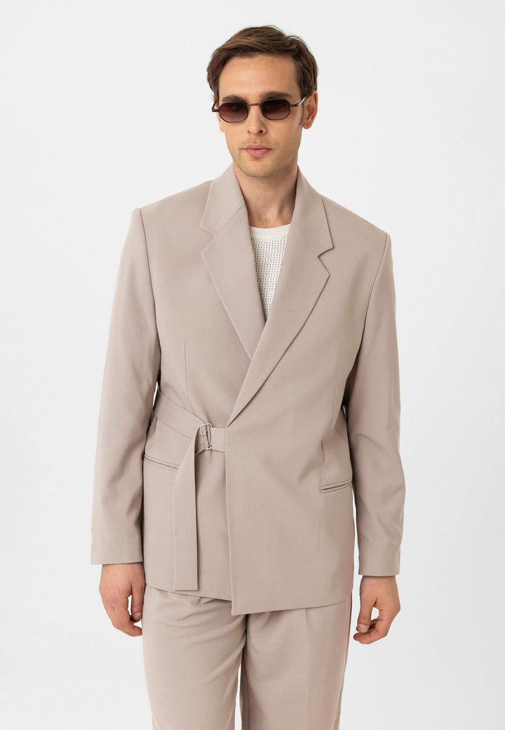 ANT Antioch Stone Belted Relax Fit Men's Blazer Jacket - Pleasant Hill