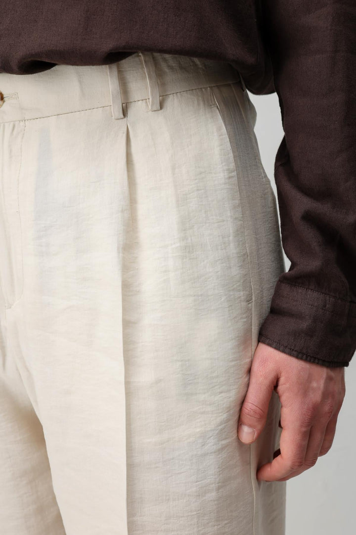 ANT Antioch Taş Lyocell Relaxed Fit Pileli Erkek Pantolon - Carson