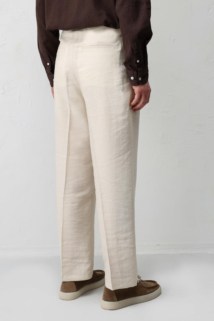 ANT Antioch Taş Lyocell Relaxed Fit Pileli Erkek Pantolon - Carson