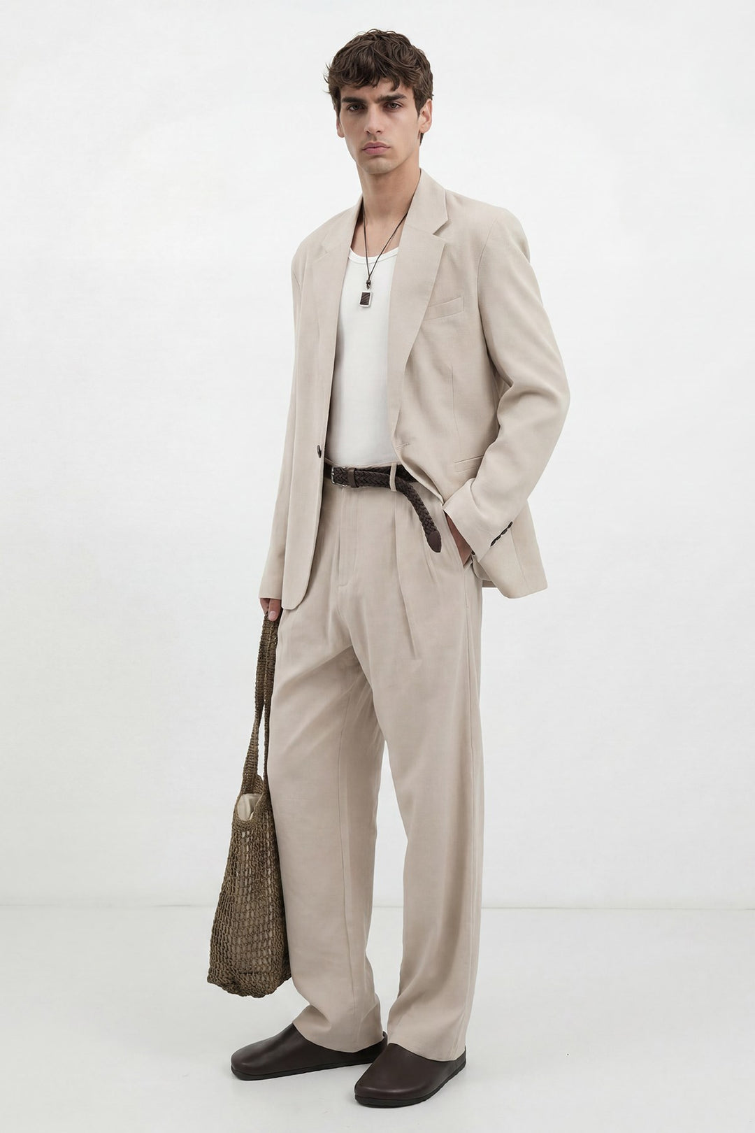 ANT Antioch Taş Modal Karışımlı Relaxed Blazer Ceket - Manalapan