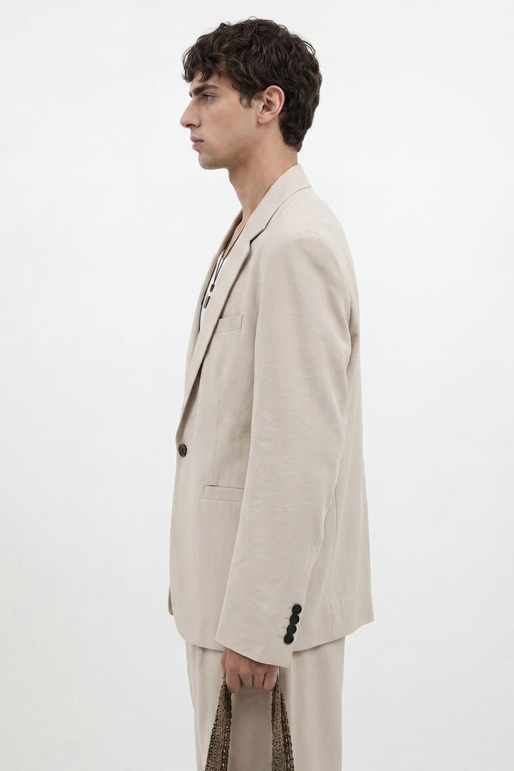 ANT Antioch Taş Modal Karışımlı Relaxed Blazer Ceket - Manalapan