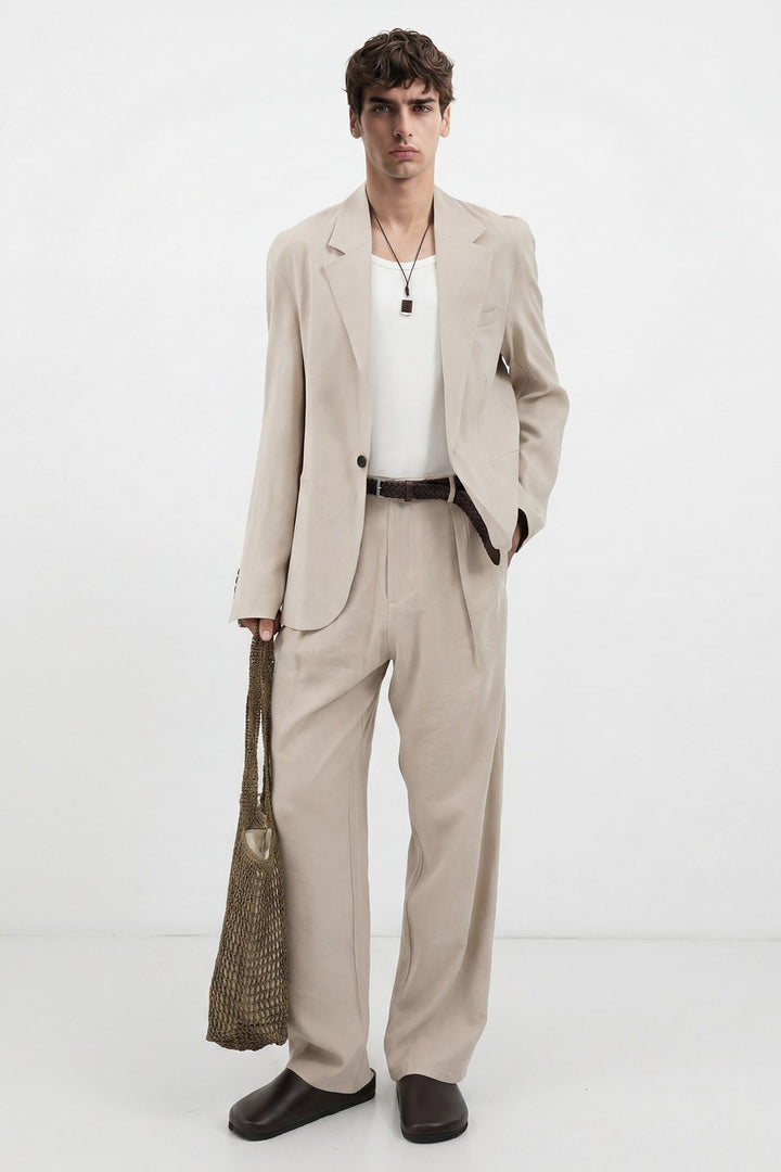 ANT Antioch Taş Modal Karışımlı Relaxed Pantolon - Montgomery