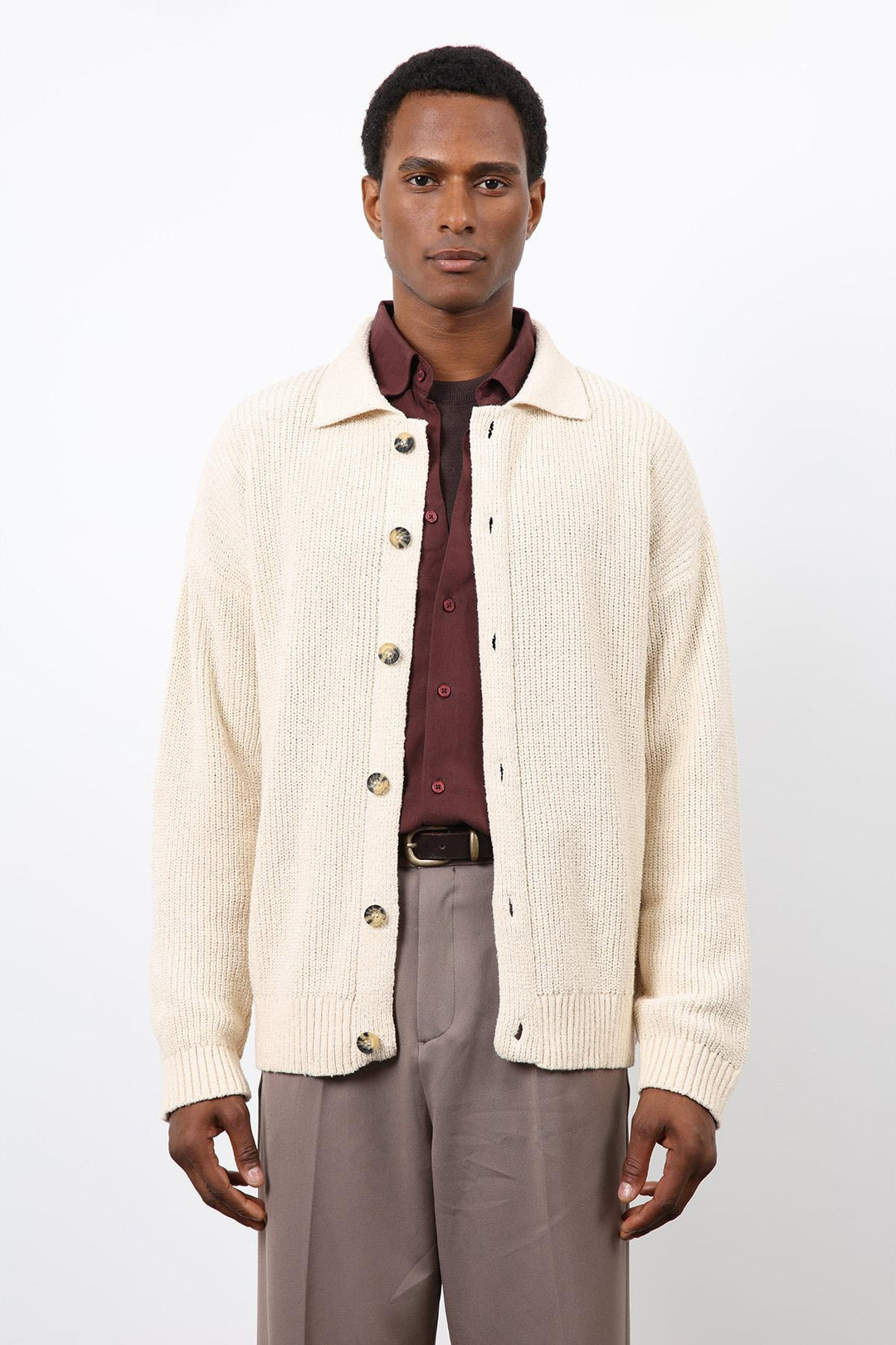 ANT Antioch Stone Knitted Men's Cardigan - Miami