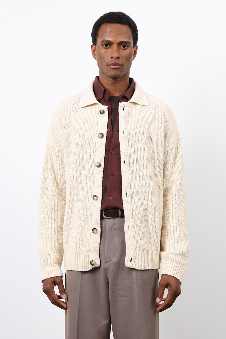 ANT Antioch Stone Knitted Men's Cardigan - Miami