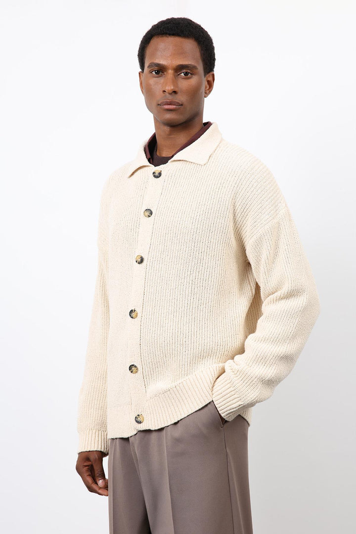 ANT Antioch Stone Knitted Men's Cardigan - Miami