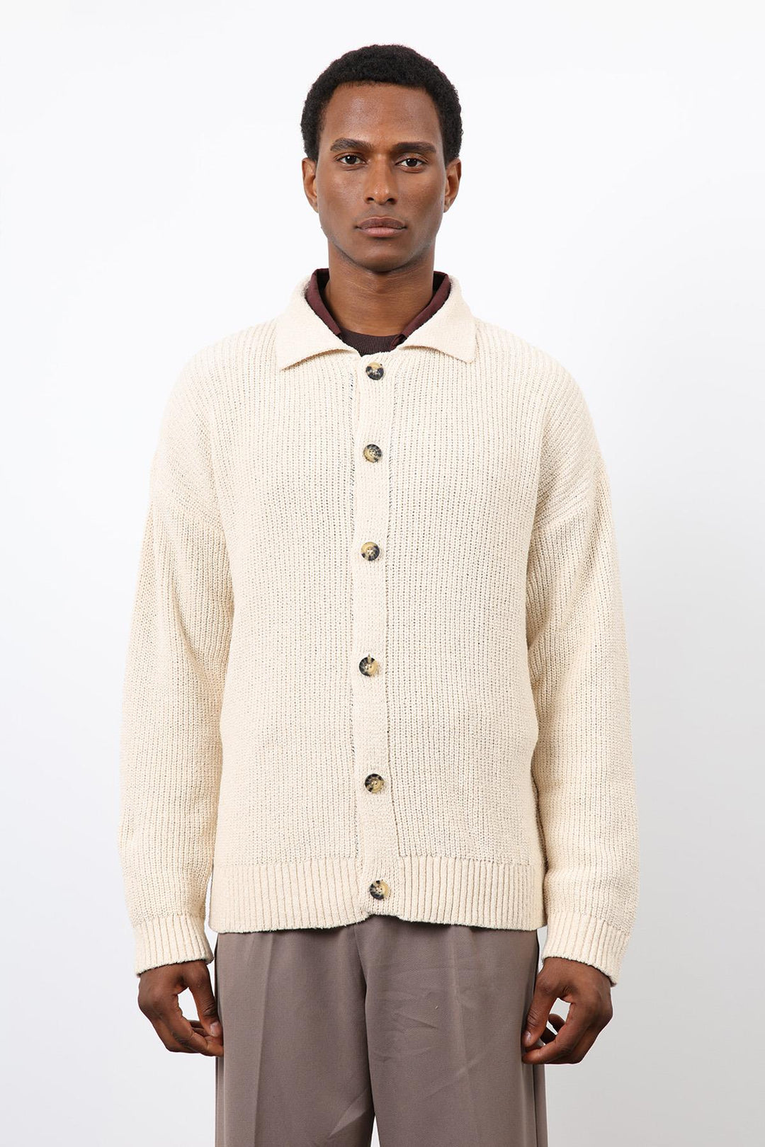 ANT Antioch Stone Knitted Men's Cardigan - Miami