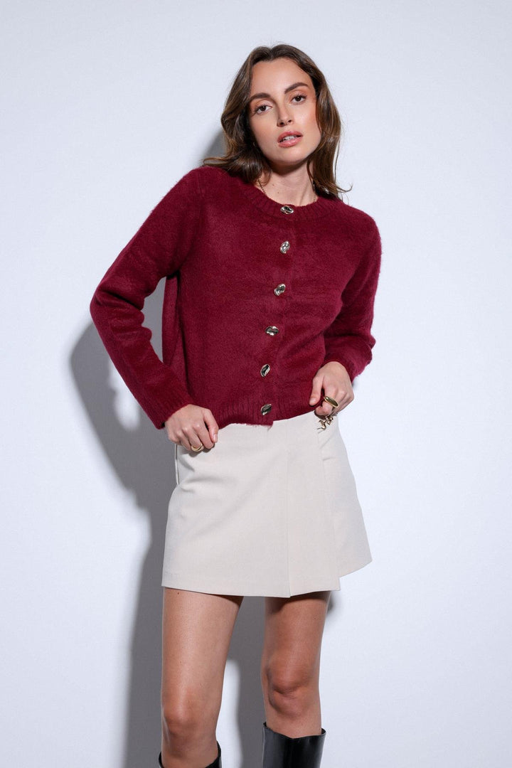 ANT Antioch Stone Pleated Chain Detailed Shorts Skirt - Villajoyosa