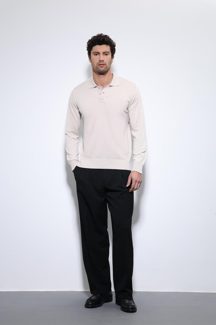 ANT Antioch Stone Polo Neck Men's Sweater - Penafiel