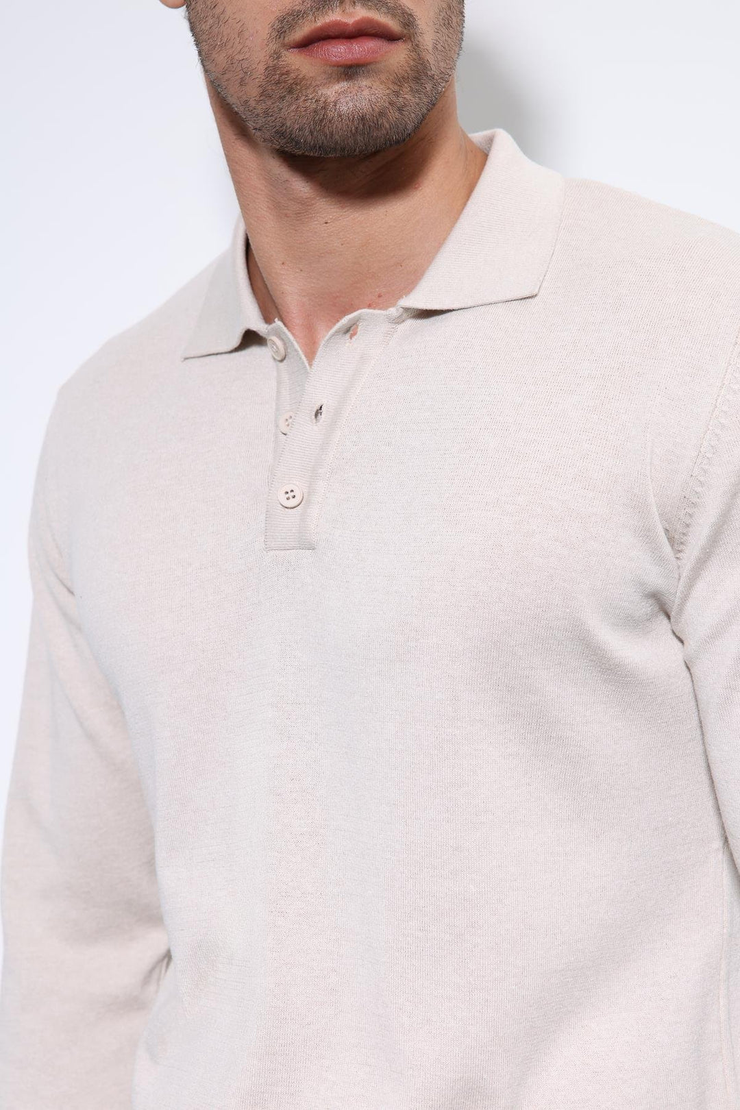 ANT Antioch Stone Polo Neck Men's Sweater - Penafiel