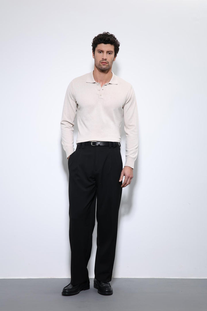 ANT Antioch Stone Polo Neck Men's Sweater - Penafiel
