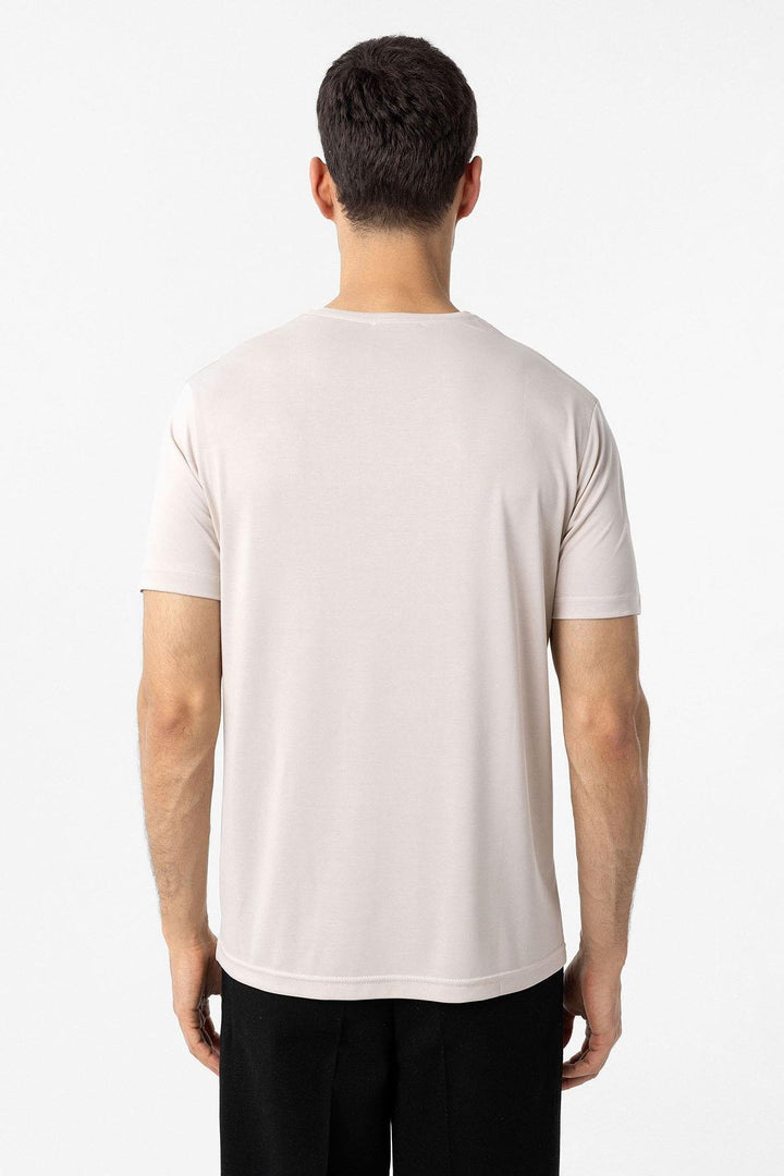 ANT Antioch Stone Regular Fit Modal Technical Fabric Men's T-Shirt - Avezzano