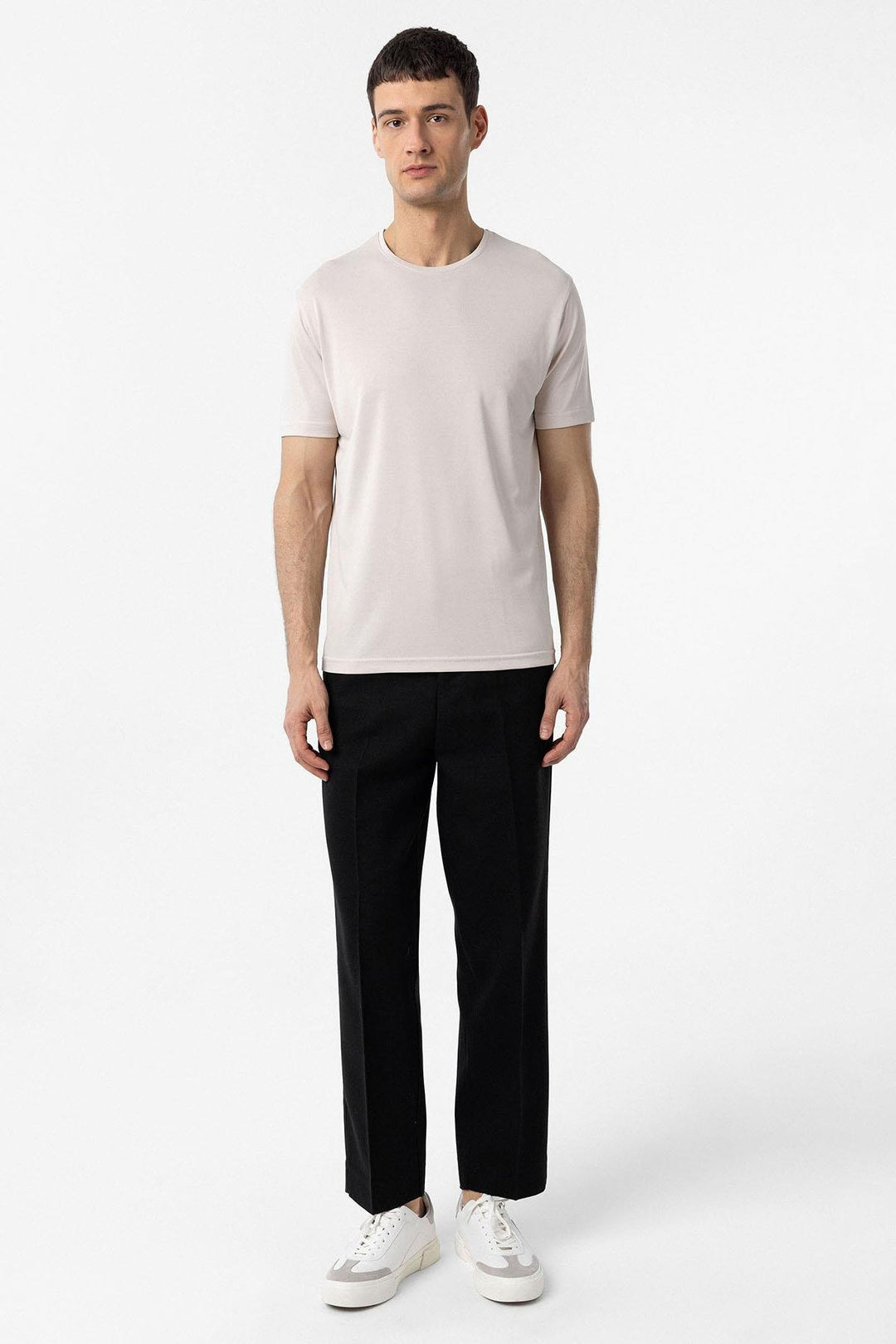 ANT Antioch Stone Regular Fit Modal Technical Fabric Men's T-Shirt - Avezzano
