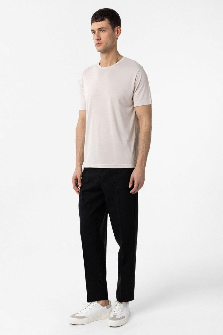 ANT Antioch Stone Regular Fit Modal Technical Fabric Men's T-Shirt - Avezzano