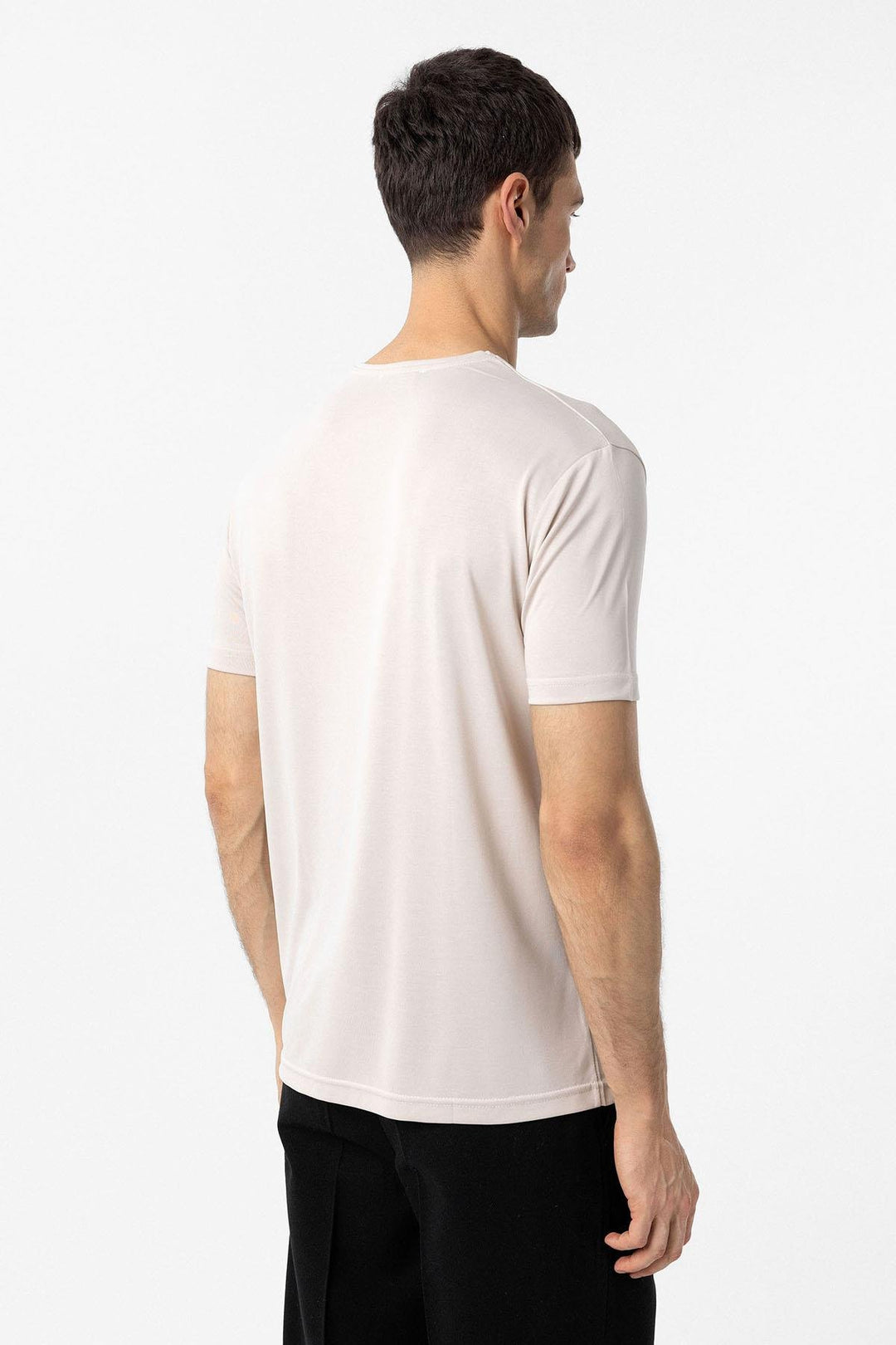 ANT Antioch Stone Regular Fit Modal Technical Fabric Men's T-Shirt - Avezzano