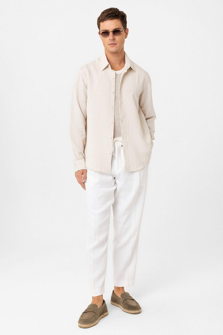ANT Antioch Stone Relax Fit Striped Men's Shirt - Ripollet