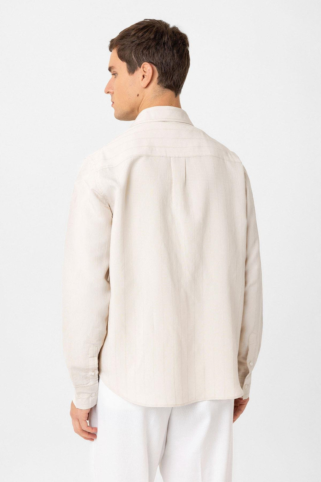 ANT Antioch Stone Relax Fit Striped Men's Shirt - Ripollet