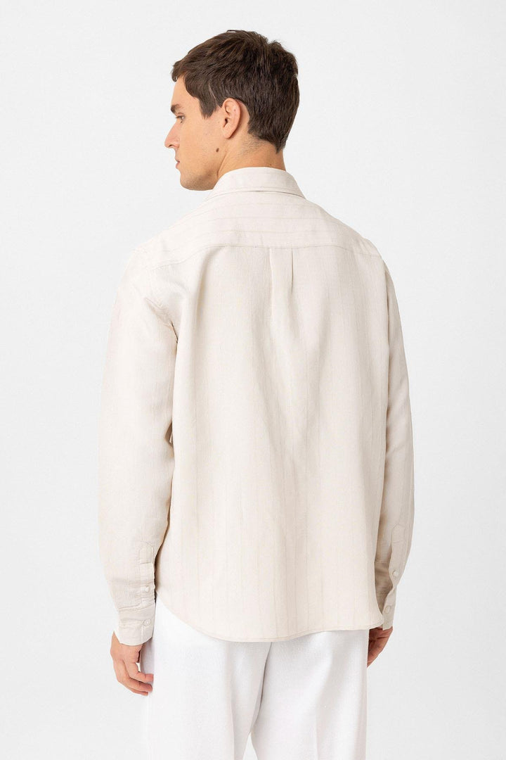 ANT Antioch Stone Relax Fit Striped Men's Shirt - Ripollet