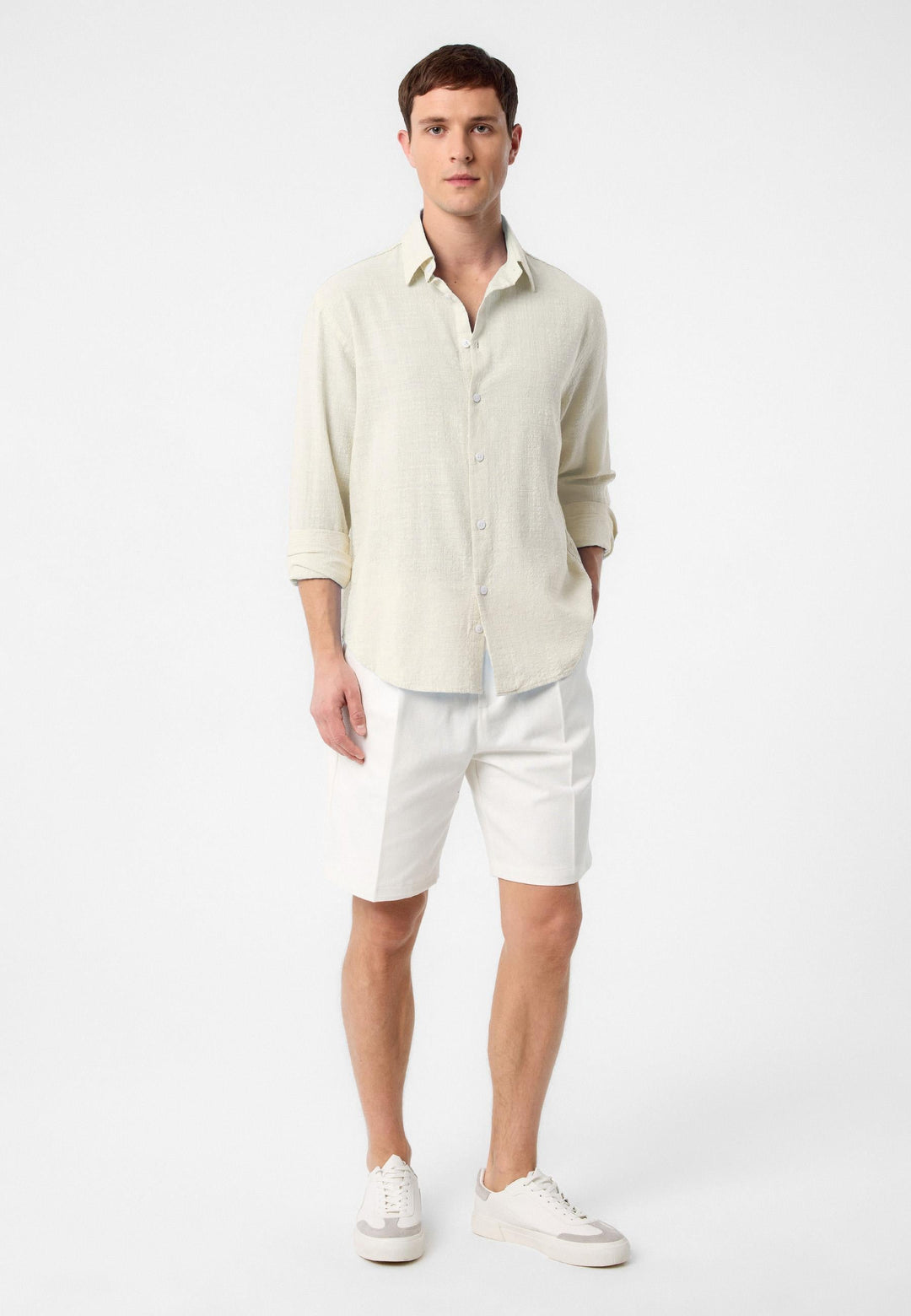 ANT Antioch Stone Relax Fit Textured Men's Shirt - Union
