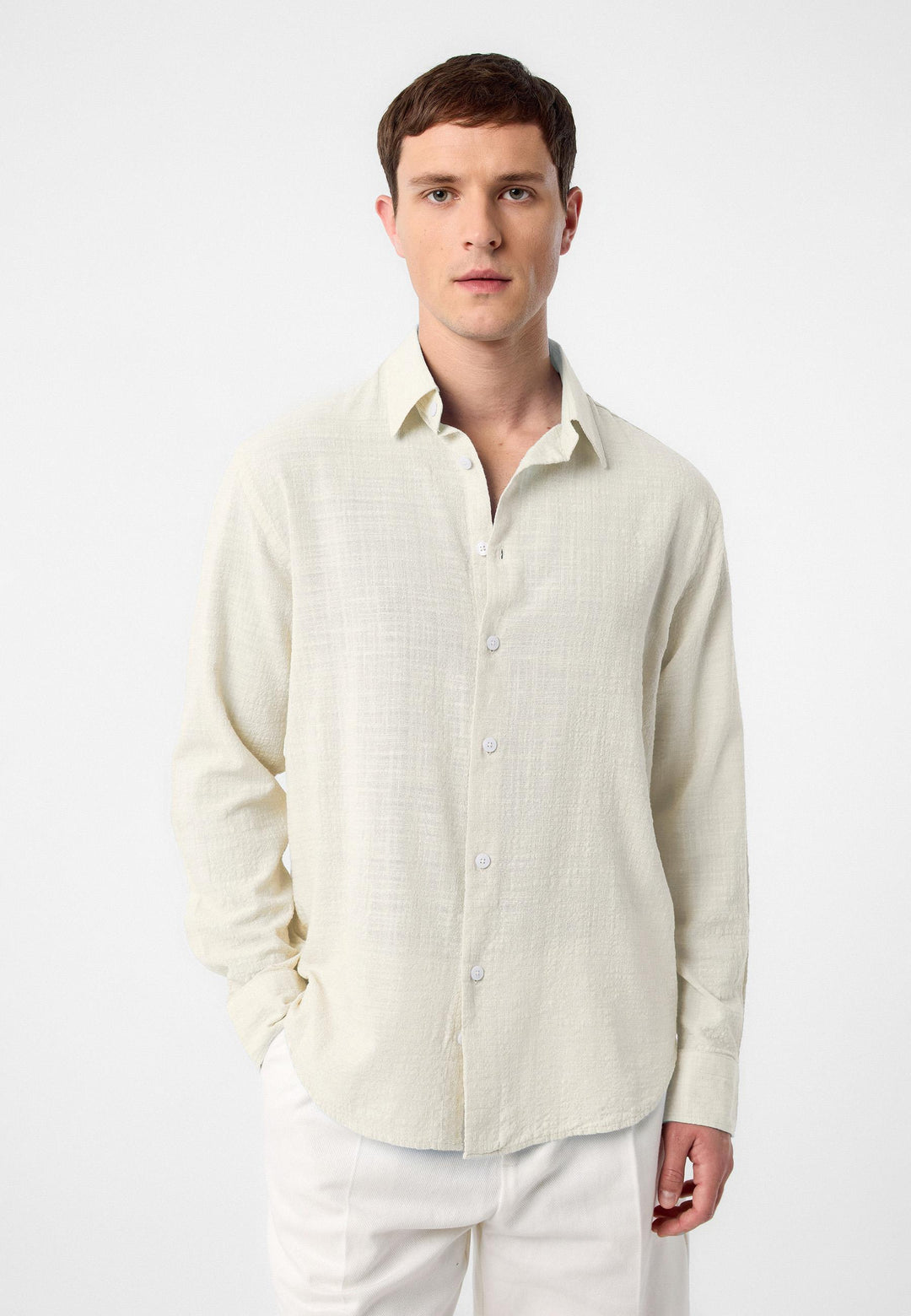 ANT Antioch Stone Relax Fit Textured Men's Shirt - Union