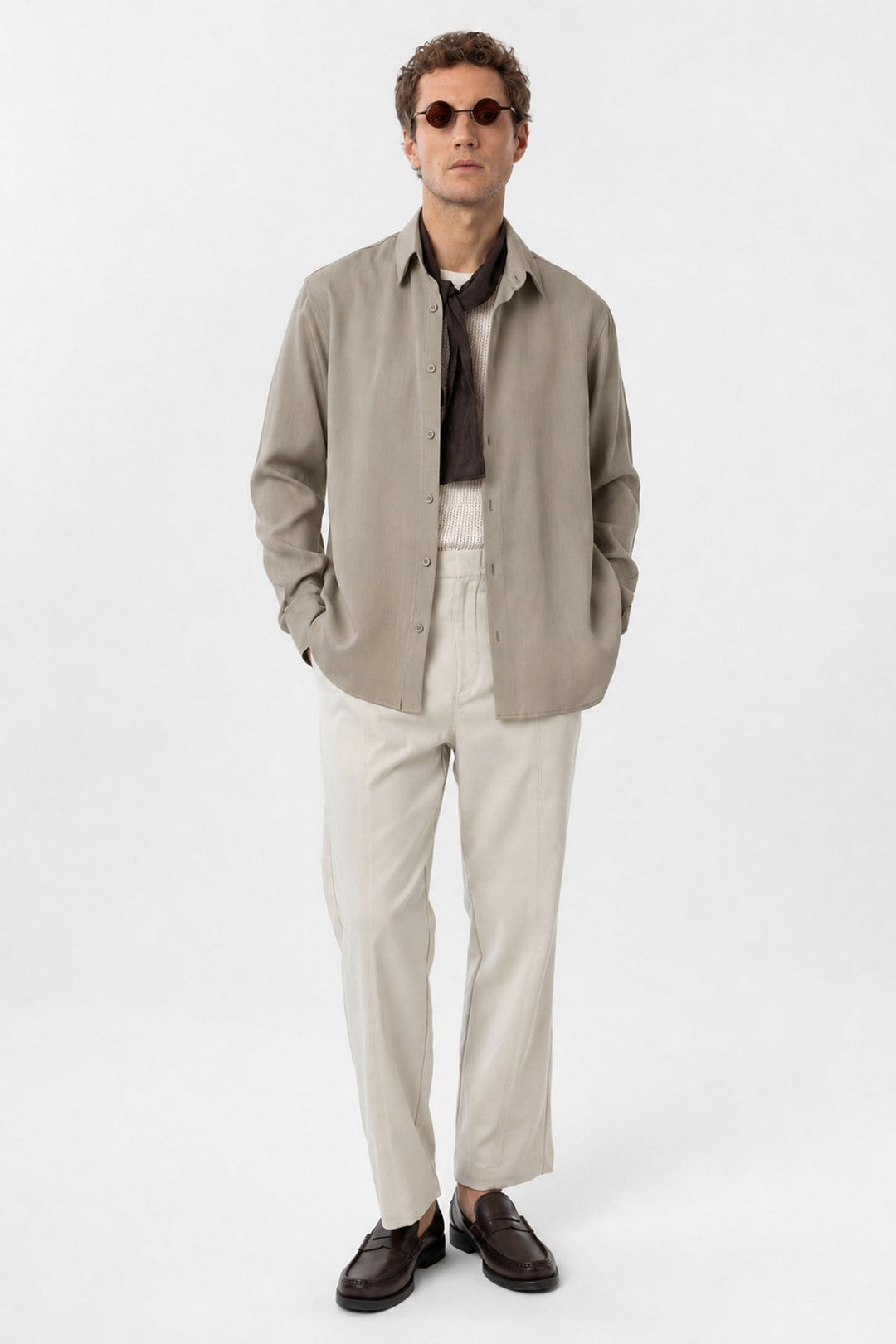 ANT Relax Fit Lyocell Fabric Men's Shirt - Midlothian