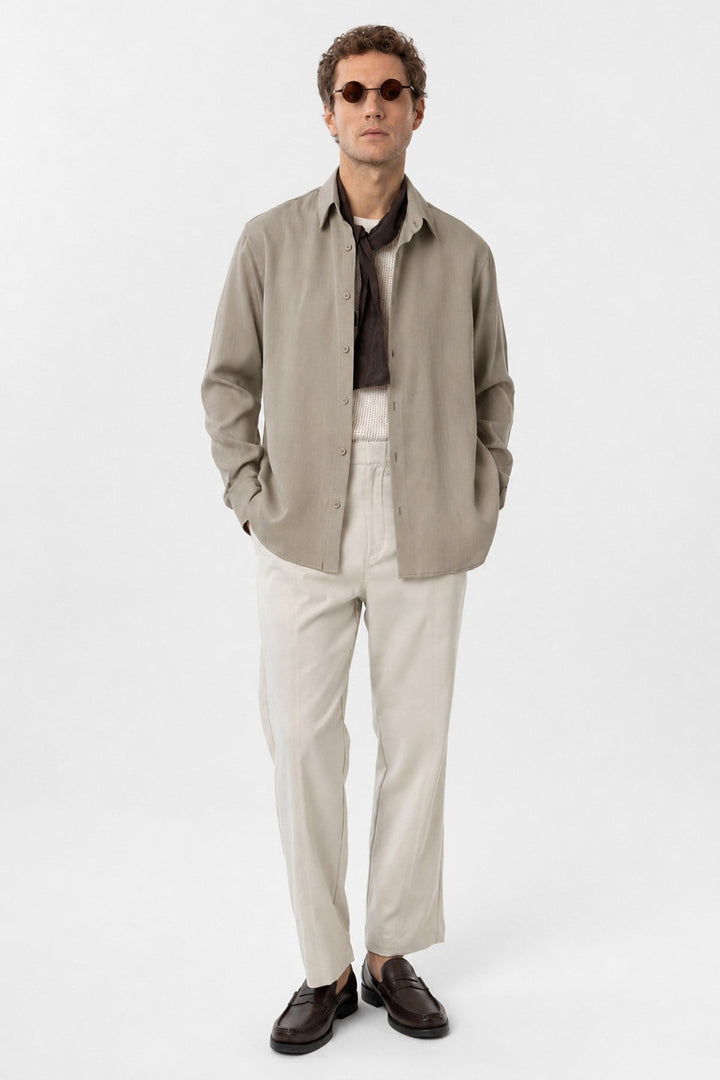 ANT Relax Fit Lyocell Fabric Men's Shirt - Midlothian