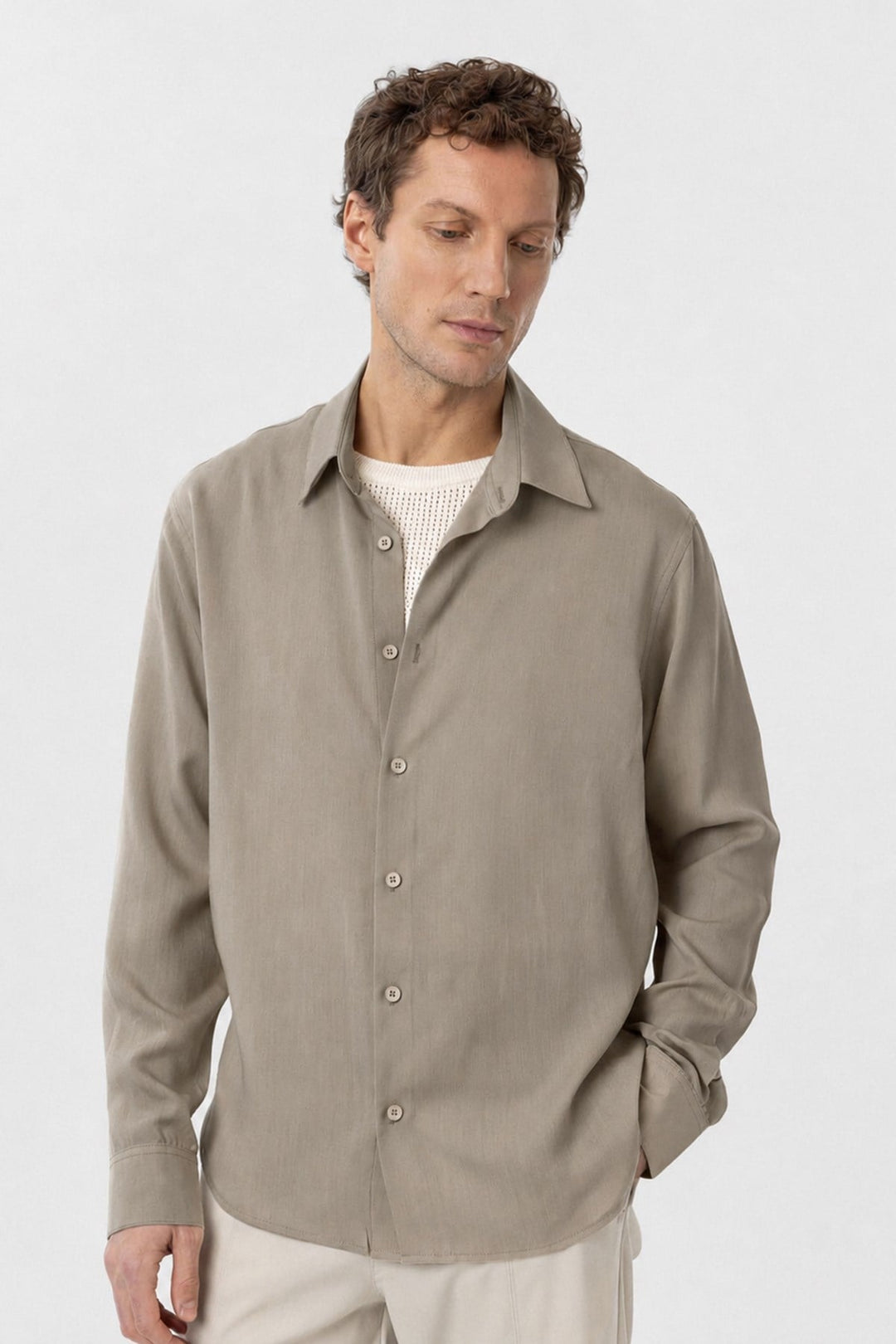 ANT Relax Fit Lyocell Fabric Men's Shirt - Midlothian