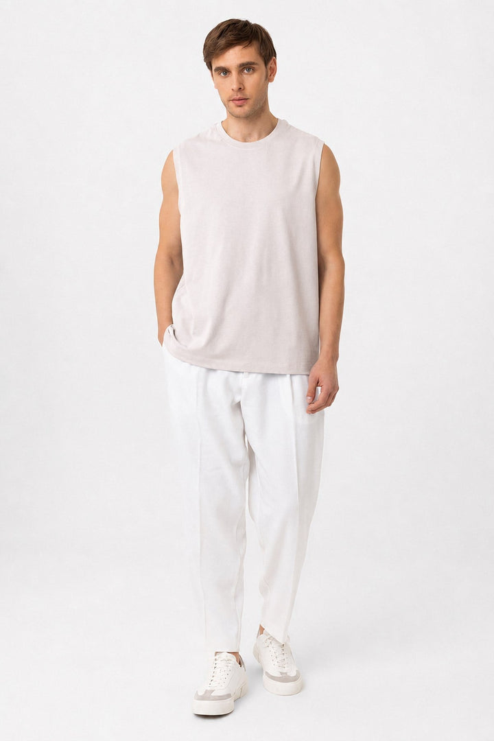 ANT Antioch Taş Relaxed Fit Erkek Kolsuz T-Shirt - Lincoln