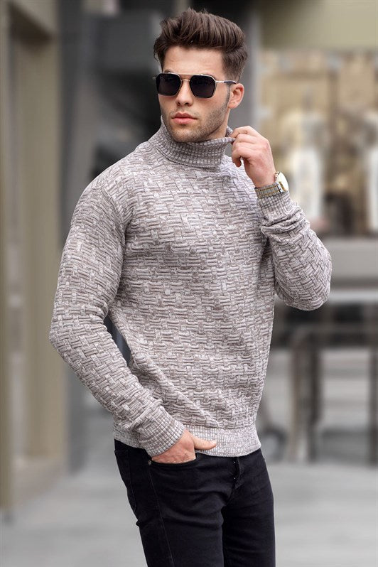 MDX Stone Color Fisherman Collar Sweater 5758 - Catanzaro