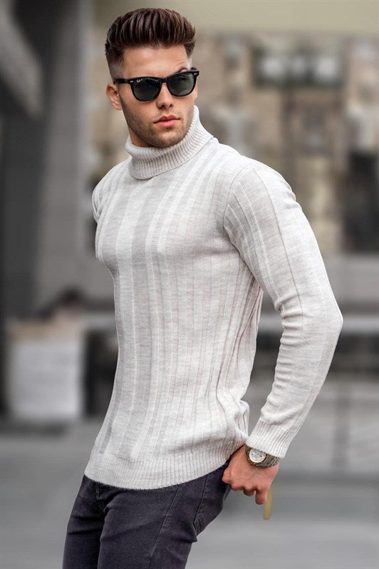 MDX Stone Color Fisherman Collar Sweater 5764 - Pittsburgh
