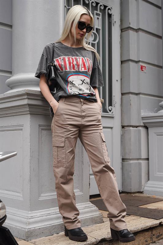 MDX Stone Color Cargo Pants with Pocket Details MG1602 - Osnabrück