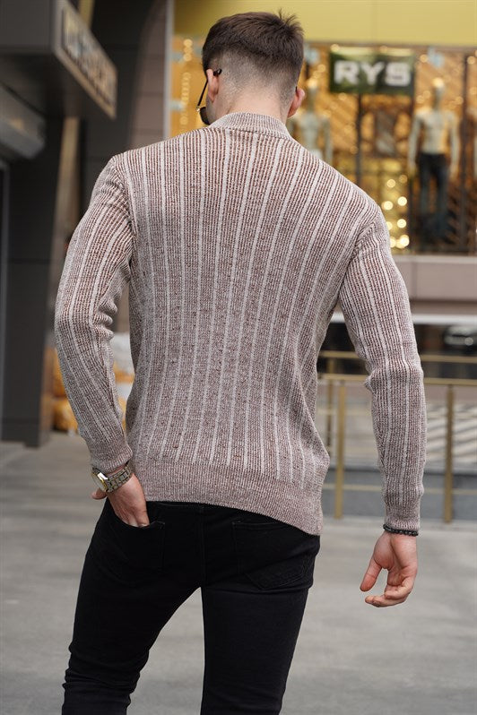 MDX Stone Color Half Fisherman Collar Sweater 5761 - Kakhovka