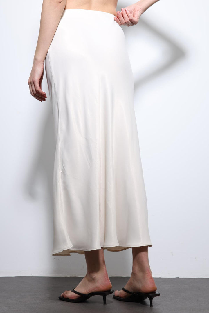 ANT Antioch Stone Satin Midi Skirt - Turin