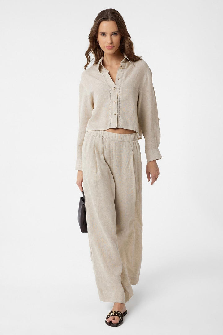 ANT Antioch Stone Stripe Detailed Women's Pants - Cologne