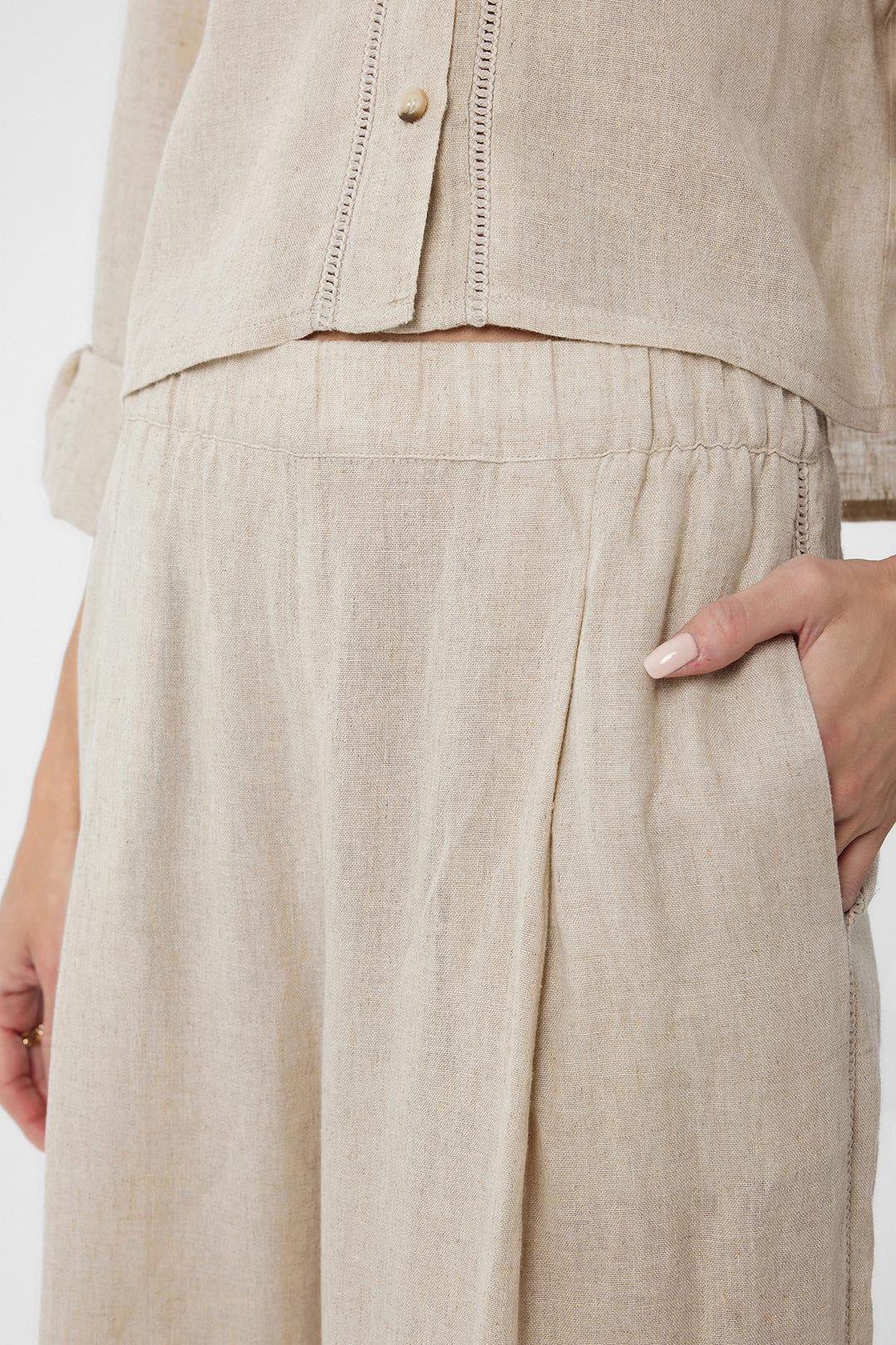 ANT Antioch Stone Stripe Detailed Women's Pants - Cologne