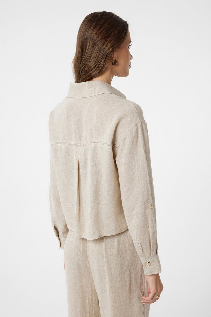 ANT Antioch Stone Striped Women's Shirt - Peristéri
