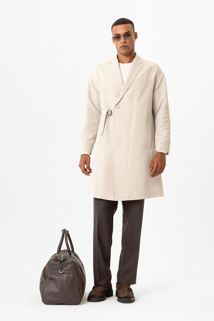ANT Men's Trench Coat with Buckle Detail - Olbia