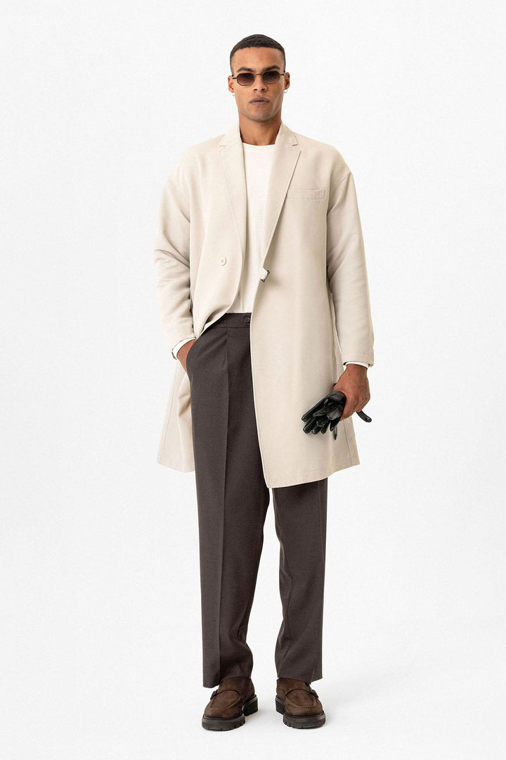 ANT Men's Trench Coat with Buckle Detail - Olbia
