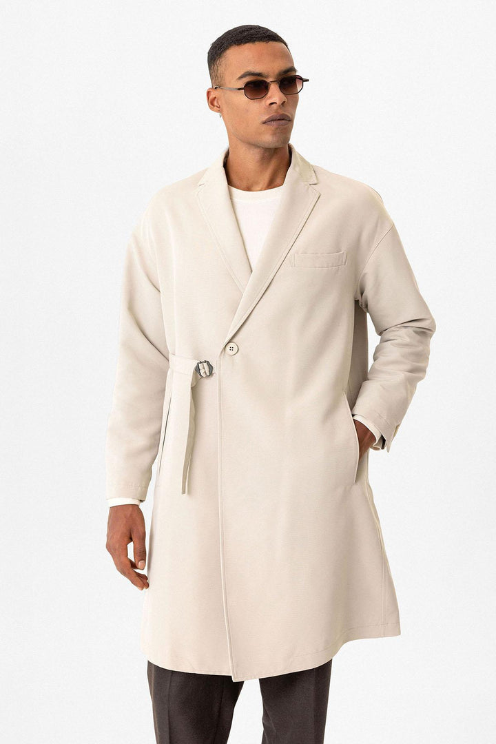 ANT Men's Trench Coat with Buckle Detail - Olbia